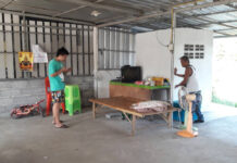 School Slasher Murders Girl, 2 Weeks After Release From Psych Ward The scene inside a food stall where a 5-year-old girl was stabbed to death in Nakhon Pathom province on March 29, 2020.