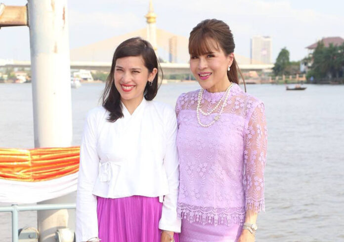 A file photo of Sirikitiya “Mai” Jensen with her mother, Princess Ubolratana.