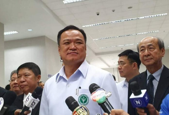 A file photo of health minister Anutin Charnvirakul.
