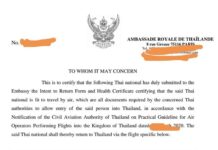 Government Sued for Barring Thai Citizens From Flying Home