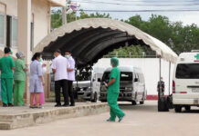 NGO Calls for More Virus Protection in Detention Facilities Medical personnel inside Songkhla Immigration Detention, which has since been turned into a field hospital to treat infected detainees, on April 28, 2020.