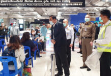 Emergency Decree Extended as Another Dies from Virus Prime Minister Prayut Chan-o-cha visits a health quarantine facility at Suvarnabhumi Airport on April 26, 2020.