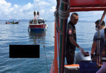 Foreigner Found Dead In Koh Phi Phi National Park The man's body being removed from water on May 26, 2020.