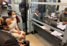 Chitpas Files Libel for Linking Her to Protest Picture Chitpas Kridakon during her visit to Khokkram Police Station on May 25, 2020.