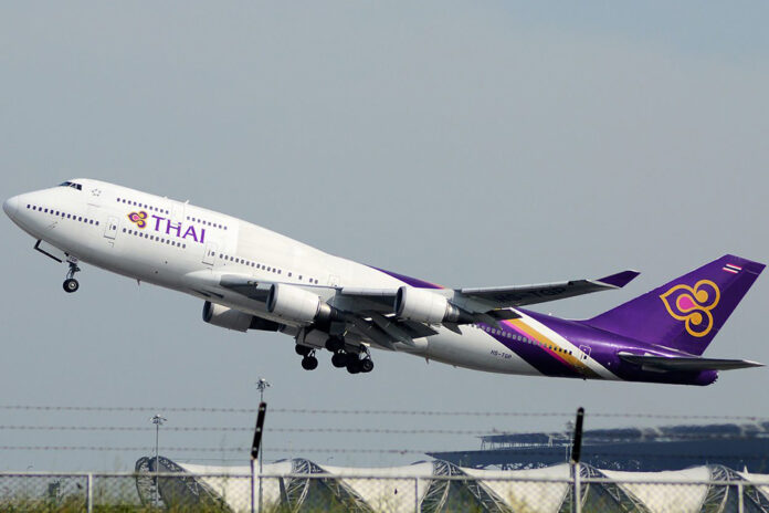 A file photo of a Thai Airways aircraft. A file photo of a Thai Airways aircraft.