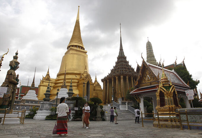 The Grand Palace on June 8, 2020, when the palace grounds were reopened after closing for two months due to the coronavirus pandemic.