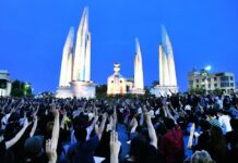 Student Protests Challenge Institutions Beyond Gov’t Protesters flash the anti-military "Three-Finger Salute" on July 18, 2020.