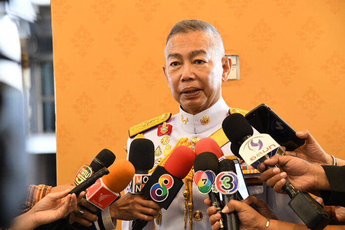 Gen. Apirat Kongsompong at the army headquarters on July 24, 2020. Gen. Apirat Kongsompong at the army headquarters on July 24, 2020.