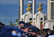Pro-Monarchy Rally to Go Ahead Amid Concerns of Clashes Anti-government protesters at the Democracy Monument on July 27, 2020.
