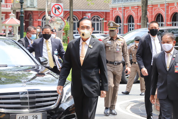PM Prayut Chan-o-cha at the Government House on July 9, 2020. PM Prayut Chan-o-cha at the Government House on July 9, 2020.