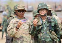 Army Admits 110 US Soldiers for Joint Exercise in Pandemic Thai and American soldiers at a joint military exercise in Thailand, March 2020.