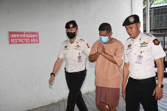 Prasittichai Khaokaew at the Criminal Court on Aug. 27, 2020. Prasittichai Khaokaew at the Criminal Court on Aug. 27, 2020.