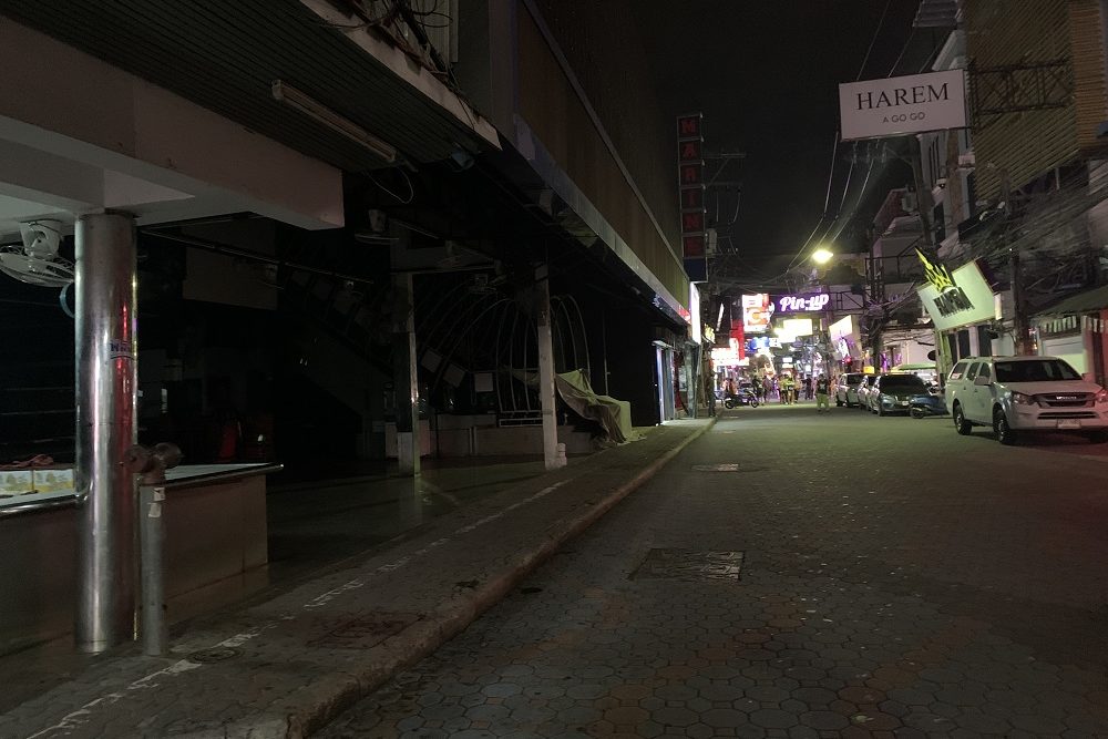 Pattaya's Walking Street during the coronavirus pandemic.