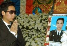 Court Issues New Arrest Warrant on ‘Boss Red Bull’ Vorayuth "Boss" Yoovidhya attends the funeral of Sgt. Maj. Wichian Klanprasert in 2012. Image: WorkPoint