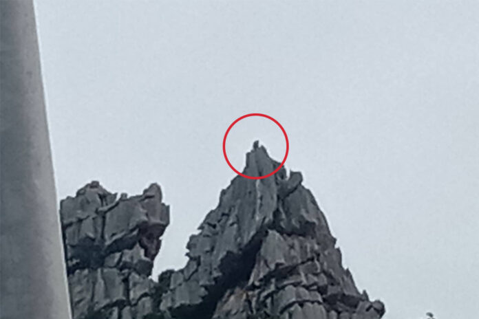 An unidentified creature on top of Khao No-Khao Kaeo mountain in Nakhon Sawan province.