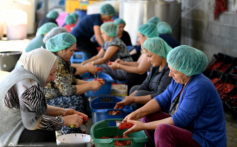 Cooking Ajvar in Krusha village War widows providing for their families