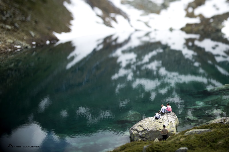 Natural lake in alps
