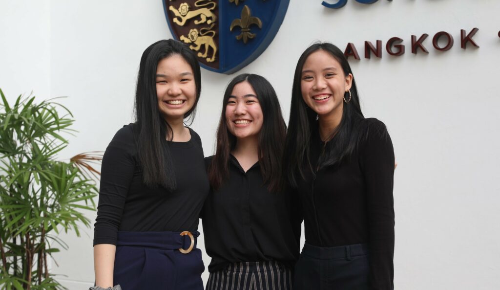From young learners to World leaders: Head Girl Tara (centre) celebrates with some of her fellow Class of 2020 following their offers to Oxbridge, Stanford and Ivy League Universities. Of the 463 offers they achieved, 209 were to World Top 100 universities, and 43 to the World’s Top 10 universities.