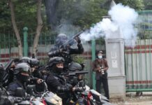 Muslim Protesters March Against Indonesia’s New Labor Law