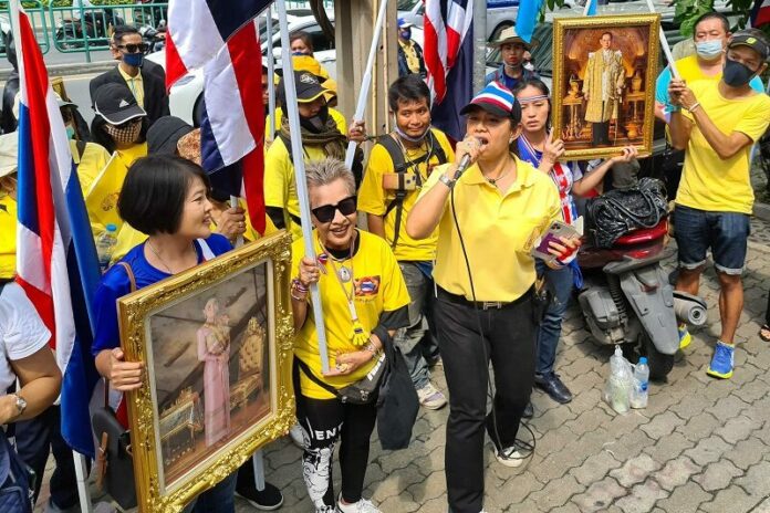 A hardline royalist protest on Oct. 12, 2020. A hardline royalist protest on Oct. 12, 2020.