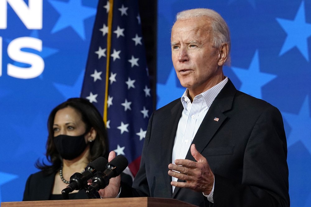 BIDEN WINS WHITE HOUSE, VOWING NEW DIRECTION FOR DIVIDED U.S.