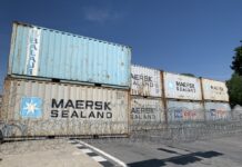 Shipping Containers, Razor Wires Put up for a (Non-Existing) Protest