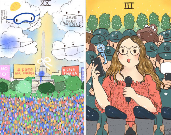 “2020” and “The Leader” cards. Images: Thai Political Tarot / Courtesy