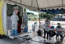 Thailand Reports 1st Case of UK Mutated Coronavirus Strain A man receives a coronavirus test on Jan. 3, 2021, at a mobiling testing unit in Rayong province.
