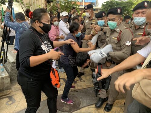 Cops Crack Down on Rally Denouncing Lese Majeste, Make Arrests