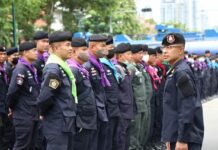 Benefits Aplenty, and Punishment Rare, in the World of Police ‘Inactive Post’ National police commissioner Suwat Chaengyodsuk inspects riot police in Bangkok on Sept. 20, 2020.