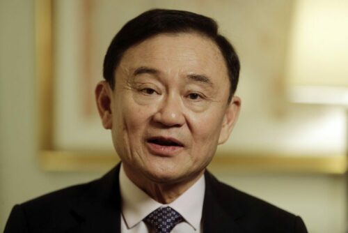 In this March 9, 2016, file photo, Thailand's former Prime Minister Thaksin Shinawatra responds to questions during an interview in New York. Photo: Frank Franklin II / AP File