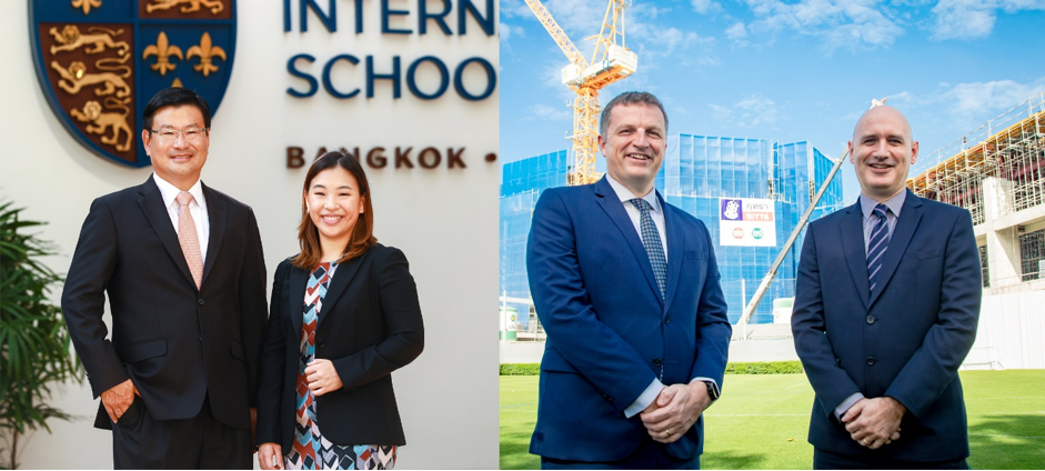 Above left: Khun Chali and Julie Sophonpanich (a Shrewsbury Alumna), whose support ensures that Shrewsbury remains at the pinnacle of international education. Above right: Principal, Chris Seal (left) with Assistant Principal - Head of Senior, Rob Millar (right)