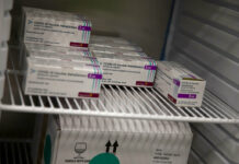 EU Regulator ‘Convinced’ AstraZeneca Benefit Outweighs Risk Boxes of the AstraZeneca COVID-19 vaccine are stored in a refrigerator at the Vaccine Village in Antwerp, Belgium on Tuesday, March 16, 2021. Photo: Virginia Mayo / AP