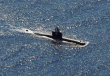 Worries Grow About Indonesian Sub’s Crew as Oxygen Dwindles In this aerial photo taken from a maritime patrol aircraft of 800 Air Squadron of the 2nd Air Wing of Naval Aviation Center (PUSPENERBAL), the Indonesian Navy submarine KRI Alugoro sails during a search for KRI Nanggala, another submarine that went missing while participating in a training exercise on Wednesday, in the waters off Bali Island, Indonesia, Thursday, April 22, 2021. Photo: Eric Ireng / AP