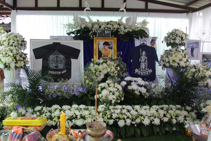 Veeraphan Tamklang's funeral at his home in Buriram province on June 8, 2021.