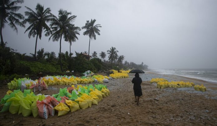 APTOPIX Sri Lanka Ship Fire