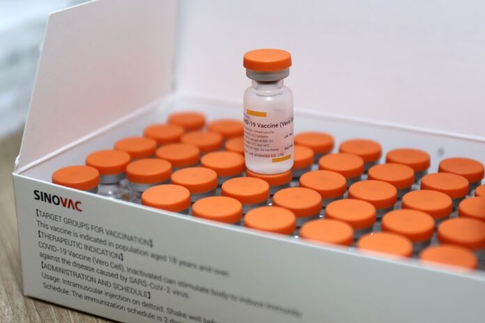 A file photo of Sinovac vaccine vials.