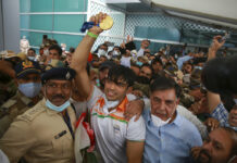 Olympic Gold Medalist Chopra Returns to India as Superstar
