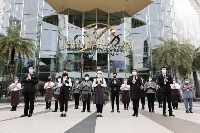 Siam Paragon, Siam Center, Siam Discovery and ICONSIAM now open under strict preventive and disease control measure for utmost customer confidence 100 percent of staff must be vaccinated and tested negative with ATK