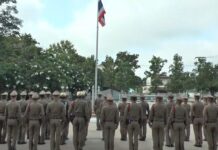 Samut Prakan Police ‘Invited’ Residents to Attend Flag Raising