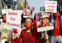 Myanmar Executes NLD Lawmaker, 3 Other Political Detainees An anti-junta protest in Mandalay, Myanmar, on Feb. 8, 2021.