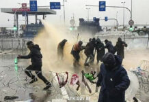 Poland Uses Water Cannons Against Migrants at Belarus Border