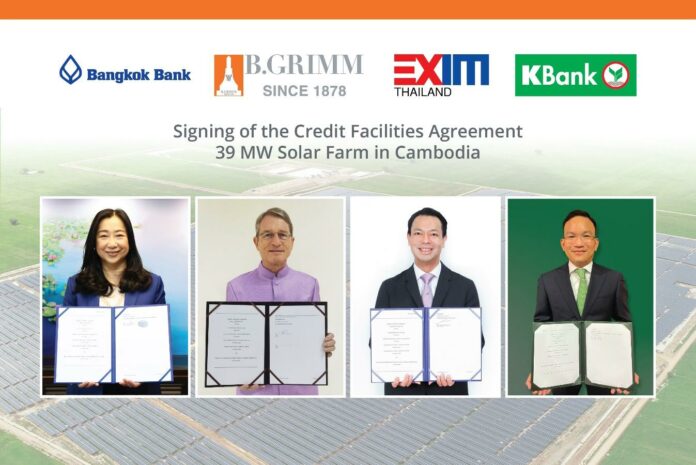 BGRIM secures $28m financing for Cambodia solar farm from top financiers, confirming a vote of confidence in BGRIM’s strength and viability