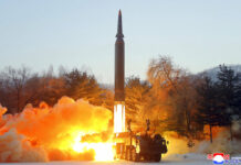 US Hits NKorean Officials With Sanctions After Missile Test This photo provided by the North Korean government, shows what it says a test launch of a hypersonic missile in North Korea on Jan. 5, 2022. Photo: Korean Central News Agency / Korea News Service via AP File