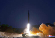 North Korea Claims Successful Test of Hypersonic Missile This photo provided by the North Korean government shows what it says a test launch of a hypersonic missile on Jan. 11, 2022 in North Korea. Photo: Korean Central News Agency / Korea News Service via AP