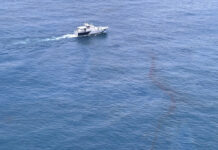 Thailand Deploys More Assets as Oil Slick Threatens Beaches In this photo released by the Royal Thai Navy, an aerial view from a navy plane shows a large oil spill off the coast of Rayong, eastern Thailand, Thursday, Jan. 27, 2022. Photo: Royal Thai Navy via AP