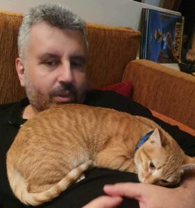 Stephff and his cat. Photo: Stephane Peray / Courtesy