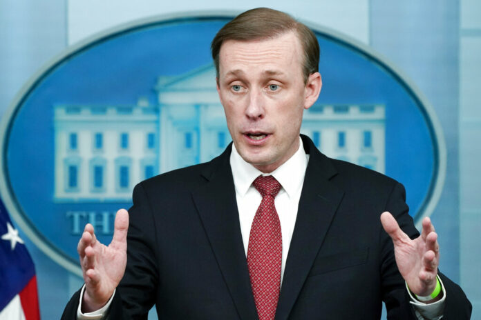 White House national security adviser Jake Sullivan speaks during a press briefing at the White House, Feb. 11, 2022, in Washington. President Biden is sending his national security adviser for talks with a senior Chinese official in Rome on Monday, March 14, 2022. Photo: Manuel Balce Ceneta / AP