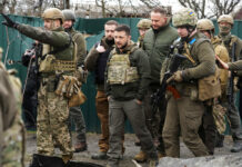 Ukraine’s President To Address UN Security Council on War Ukrainian President Volodymyr Zelenskyy examines the site of a recent battle in Bucha close to Kyiv, Ukraine, Monday, April 4, 2022. Photo: Efrem Lukatsky / AP