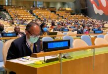 Opinion: Why Thailand Abstain on the UN Resolution To Suspend Russia From UN Human Rights Council? Thailand's permanent representative to the U.N Suriya Chindawongse during a meeting of the U.N. General Assembly on April 7, 2022. Photo: Permanent Mission of Thailand to the UN / Twitter